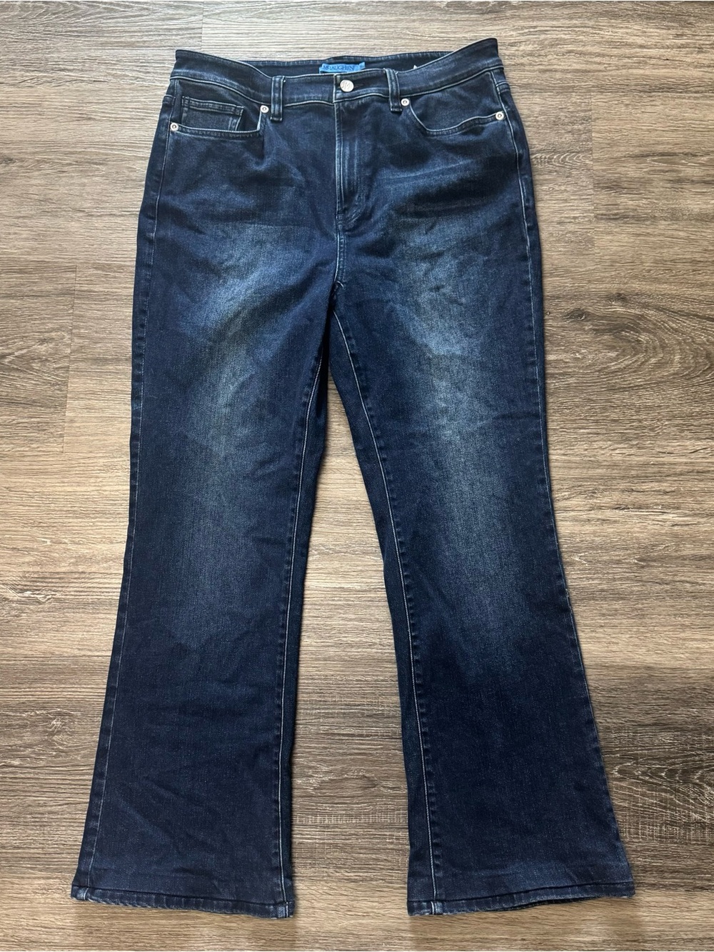 J. McLaughlin Domino Bootcut Jeans Size 10 Dark Wash Blue Stretch 27” Inseam